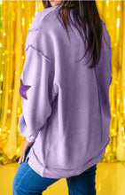Load image into Gallery viewer, Lavender Stripes and Sequined Mardi Gras Stars