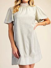 Load image into Gallery viewer, Champagne Metallic Lined Party Dress