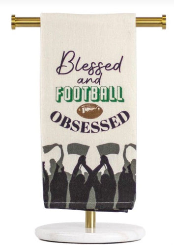 Green and White Blessed and Football