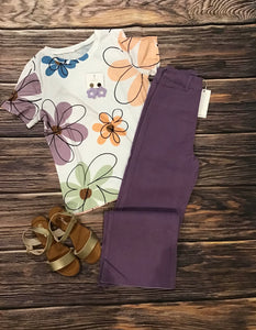 Stretch High Rise Cropped Wide Leg