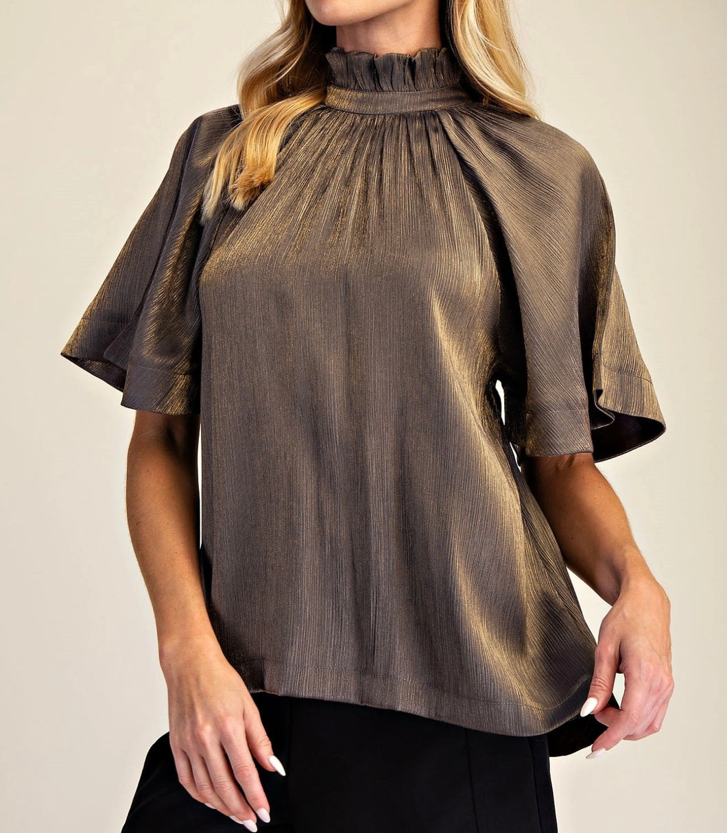 Gorgeous Metallic Bronze Blouse