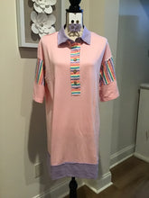 Load image into Gallery viewer, Pink Stripes Color Block Pastel Dress