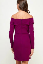 Load image into Gallery viewer, Off The Shoulder Long Sleeve Dress