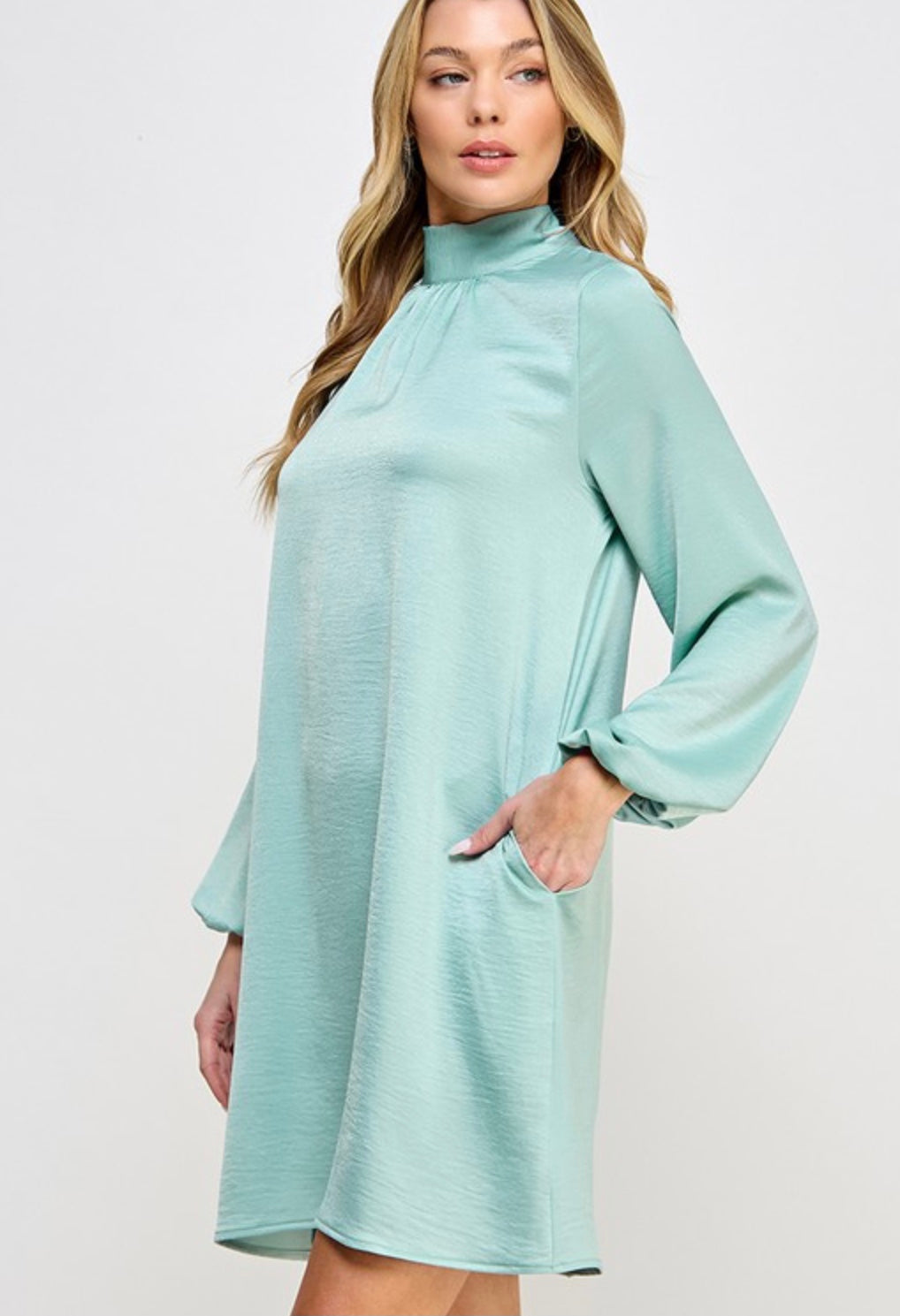 high neck sage green dress Green High Neck Bridesmaid Dresses