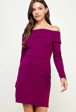 Load image into Gallery viewer, Off The Shoulder Long Sleeve Dress