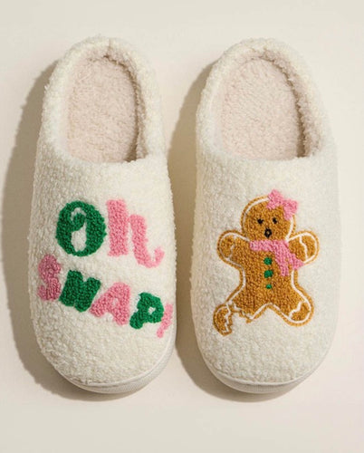 Oh Snap Gingerbread Slippers