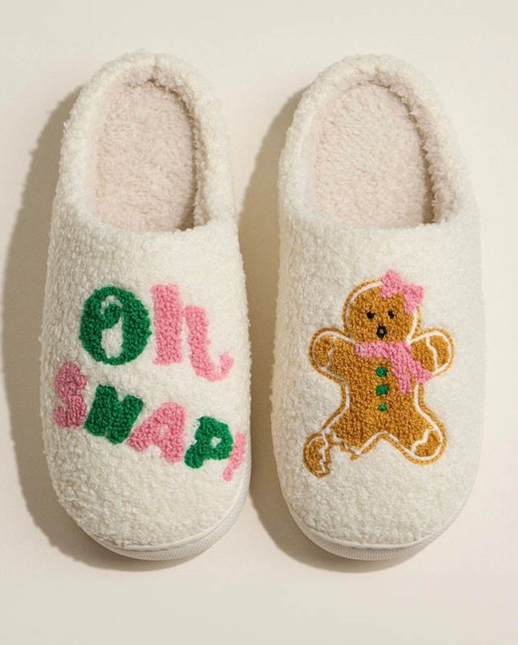 Oh Snap Gingerbread Slippers