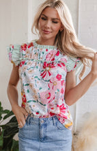 Load image into Gallery viewer, Floral Ruffle Sleeve Blouse