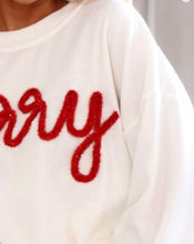 Load image into Gallery viewer, Ribbed White Merry Top