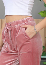 Load image into Gallery viewer, Waist Tie Casual Velvet Track Pants