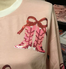Load image into Gallery viewer, Sequined Cowgirl Boot Top