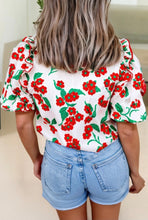 Load image into Gallery viewer, Red and White Blouse